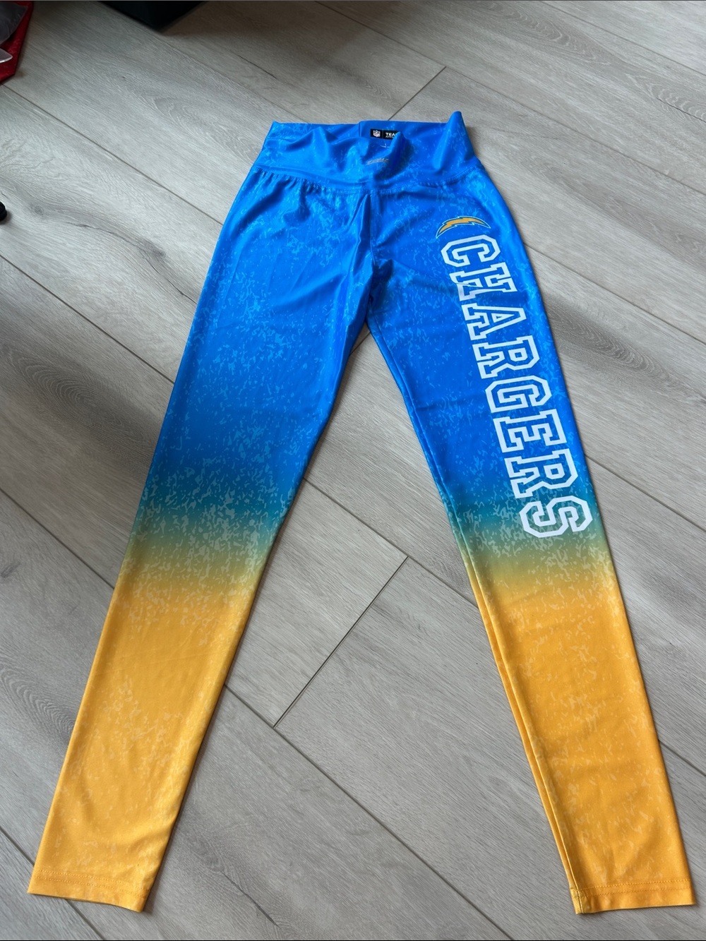 Blue and Gold Ombre 'Chargers' Leggings BRAND NEW